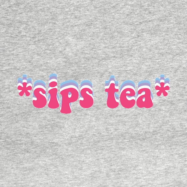 Sips tea by snowshade